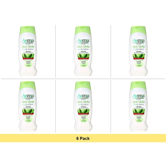 Avena Aloe Savila Body Lotion, Moisturizing Regenerates and Nourishes All Skin Types, 17 fl oz - 6 Pack