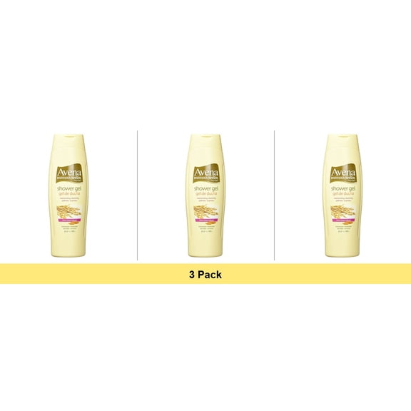 Avena Bath & Shower Gel Moisturizing Oatmeal 25.5 fl oz - 3 Pack Bundle