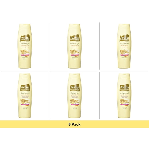 Avena Bath & Shower Gel, Moisturizing and Softness, Unisex, Oatmeal Scent, All Skin Types, 25.5 fl oz. - 6 Pack