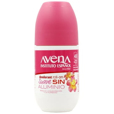 Avena Deodorant Roll-on Suave, Long-Lasting, Non-Alcohol. Unisex, 2.5 oz