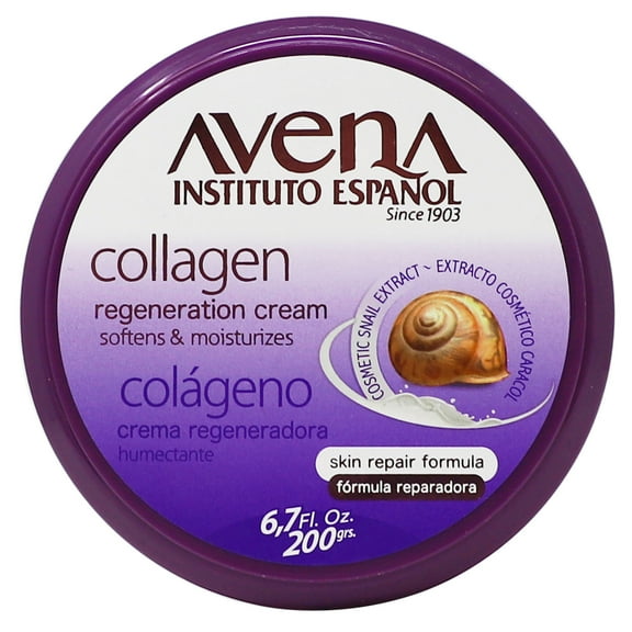 Avena Instituto Espanol Collagen Regeneration, Hand & Body Cream, Softens and Moisturizes, All Skin, 6.8 Fl Oz