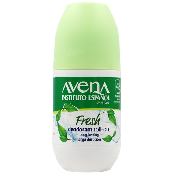 Avena Instituto Espanol Fresh Deodorant Roll-On, Long-Lasting, Unisex, 2.5 oz Bottle