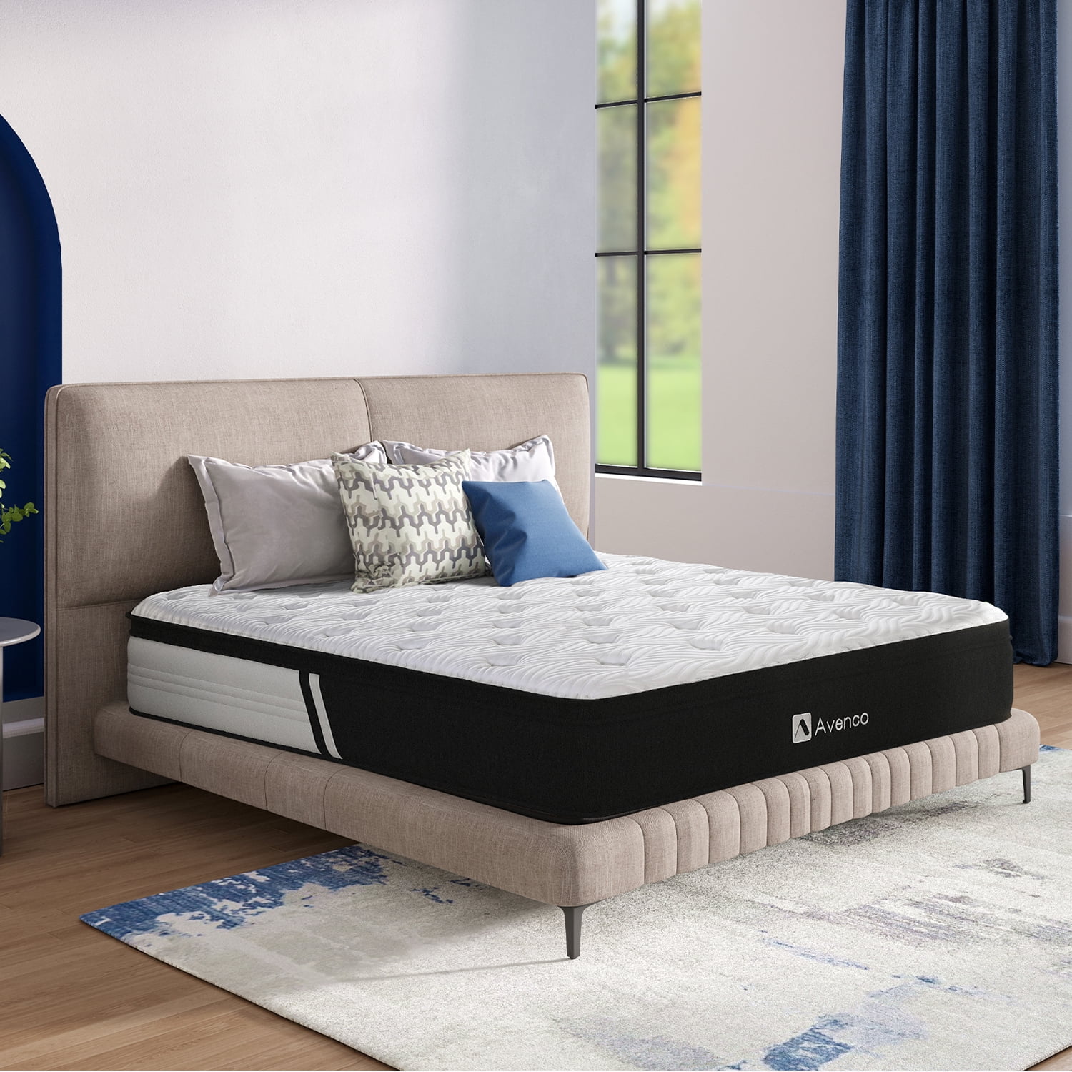 Avenco 10'' Full Hybrid Mattress, Pocket Spring with Gel Memory Foam for Cool Sleep