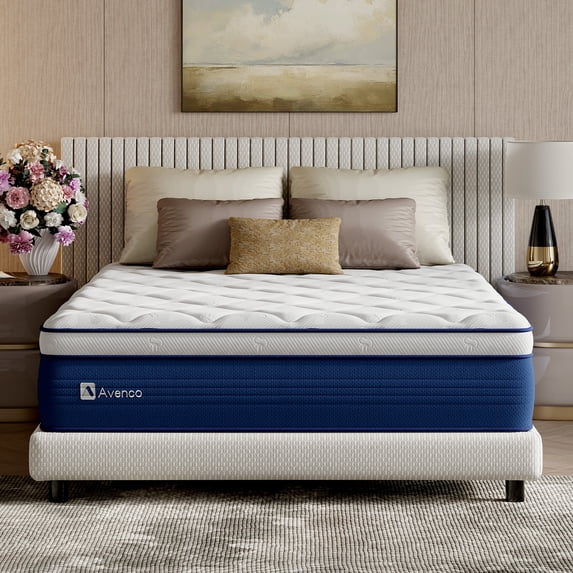 Avenco Airsea 14" King Size Medium Firm Support Hybrid Mattress, Motion Isolation&Preesure Relif, CertiPUR-US