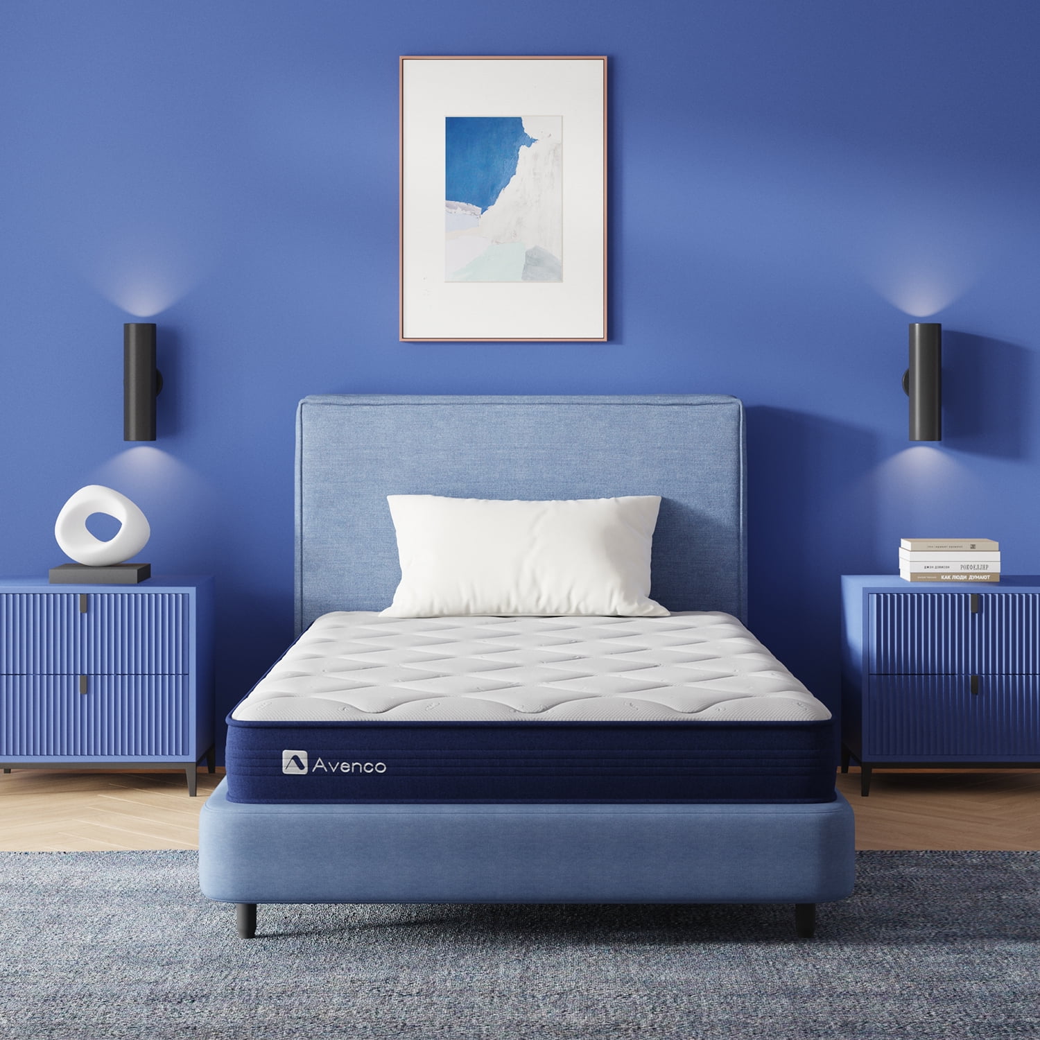 Avenco Airsea 6" Adult Supportive Pocketed Coils Memory Foam Hybrid Mattress, Twin Size