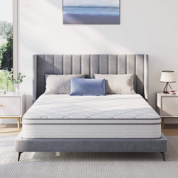 Avenco Full Size Hybrid Mattress 8 inch Bed in a Box, Medium Firm