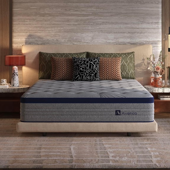 Avenco King Size Mattress 12 Inch, Hotel-Level Cooling Hybrid Mattress with Dual NanoGEL⢠Memory Foam, SmartS Coil® for Motion Isolation & Extra Back Support, Pressure Relief, CertiPUR-US Certified