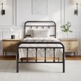 thumbnail image 1 of Novilla Metal Bed Frame Twin Size - Modern Minimalist Victorian Style with Headboard, 1 of 7