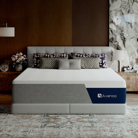 Avenco Premium King Mattress, 12 Inch Green Tea Gel King Size Memory Foam Mattress with Enhanced Cooling, Tri-Layer Support Medium Firm Mattresses for Pressure Rrelief, Long-Term Comfort & Durability