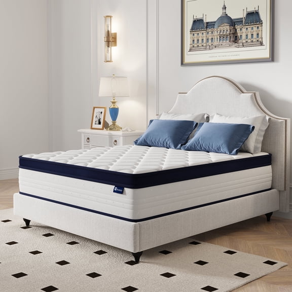 Avenco Queen Size Hybrid Mattress 14 inch Bed in a Box, Medium Firm