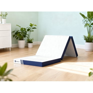 Avenco Tri-fold Memory Foam Mattress Twin, 4 Inch Trifold Mattress with Removable Cover, Multi-Purpose Portable Mattress for Camping