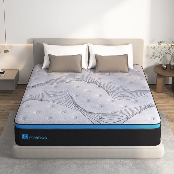 Avenco Twin Size Hybrid Mattress 10 inch Bed in a Box, Medium Firm