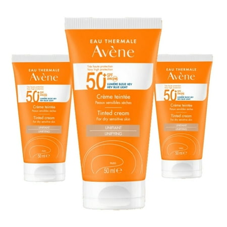 Avene Creme Teintee SPF 50 50 ML Tinted Sunscreen -3 Pack