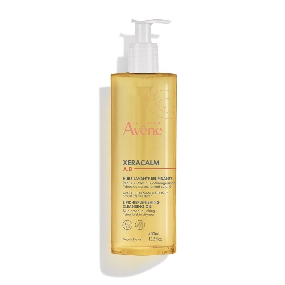 Avene XeraCalm A.D Lipid-Replenishing Cleansing Oil - Face, Body and Scalp Cleansing Oil - For Dry & Itchy Skin, 13.5 fl oz