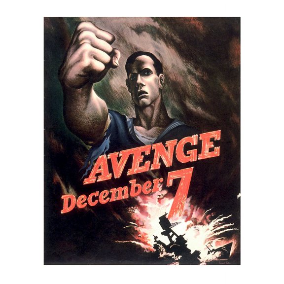 Avenge December 7th World War Two 16"x20" Print