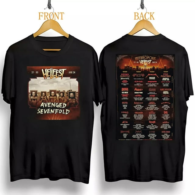 Avenged Sevenfold HellFest Merch 2024 Tour TShirt Gift For Fans Music
