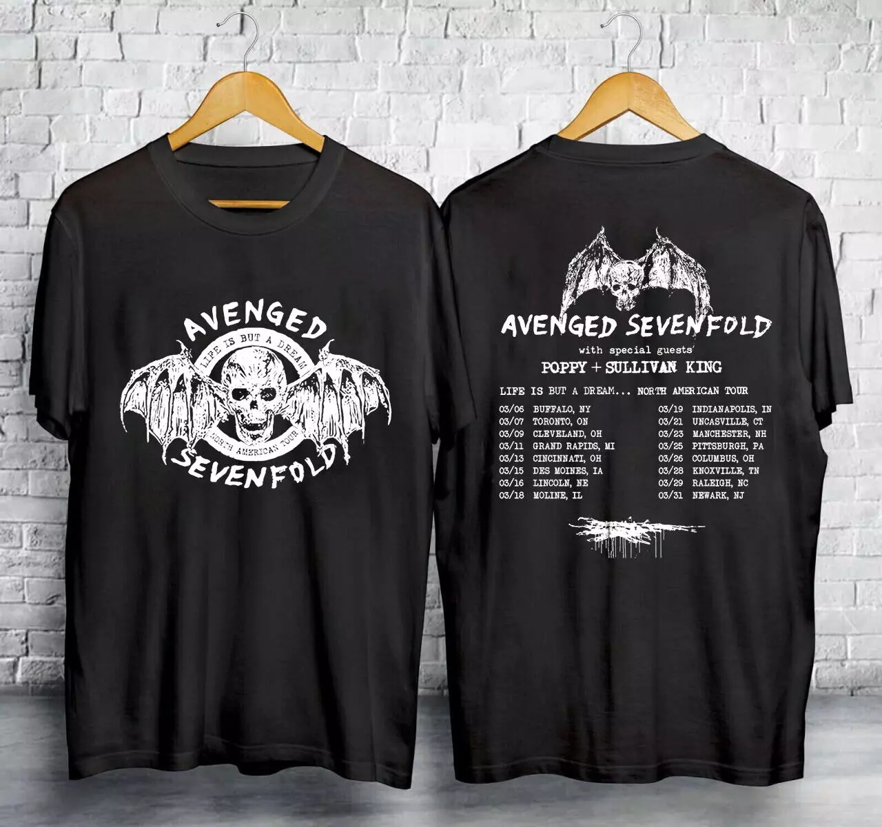 Avenged Sevenfold Life Is But A Dream North American Tour 2025 Shirt