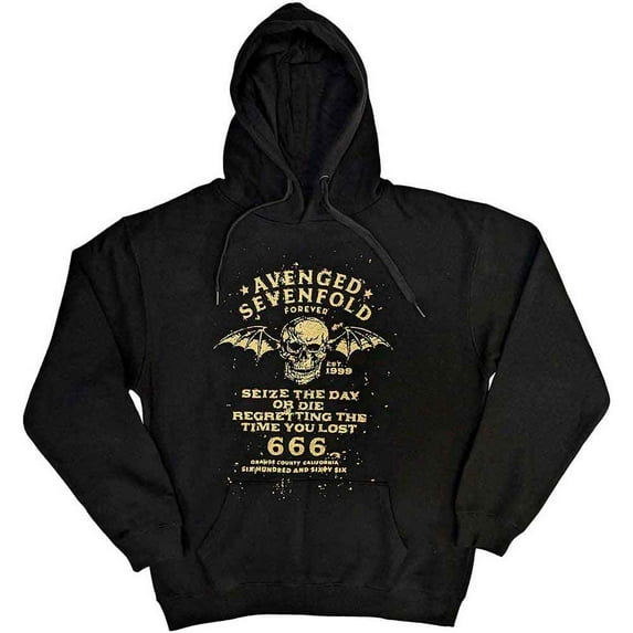 Avenged Sevenfold Unisex Pullover Hoodie Sweatshirt Seize the Day (Large)