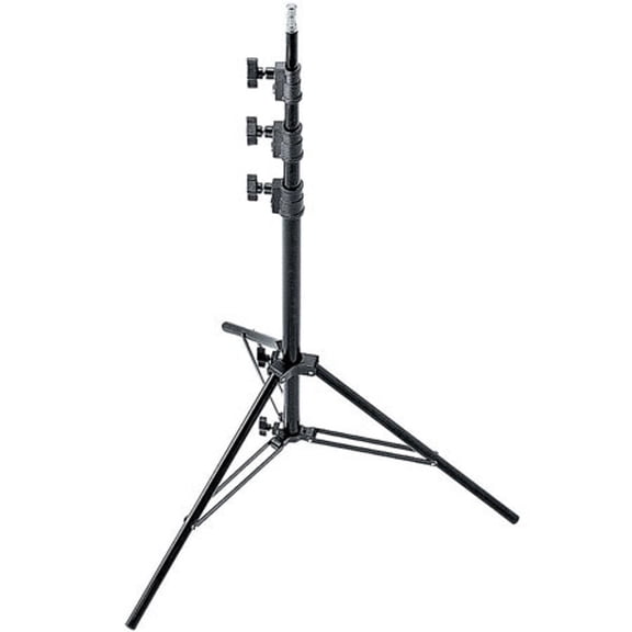 Avenger 10' 8" Black Anodized Aluminum Midi-Max Kit Lightstand, with 4 Risers / 5/8" Mounting Stud