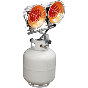 Avenger Fbdtp30 30,000 BTU Liquid Propane Dual Burner Infrared Heater - Silver