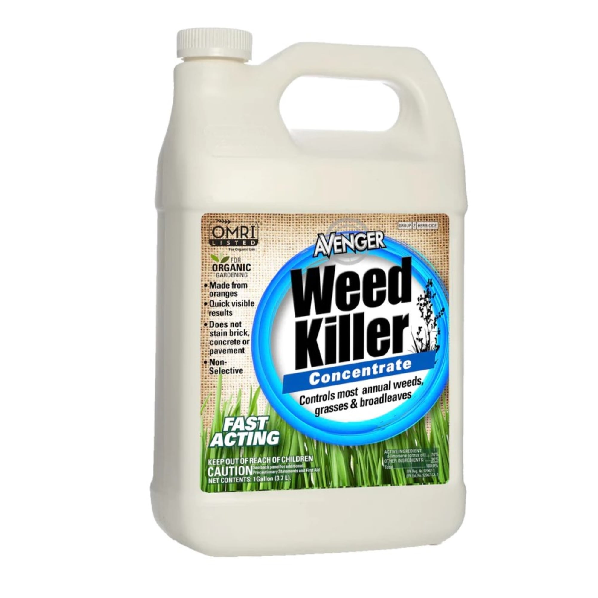Avenger Organics Weed Killer for Organic Gardening, Ready-To-Use, 1 Gallon