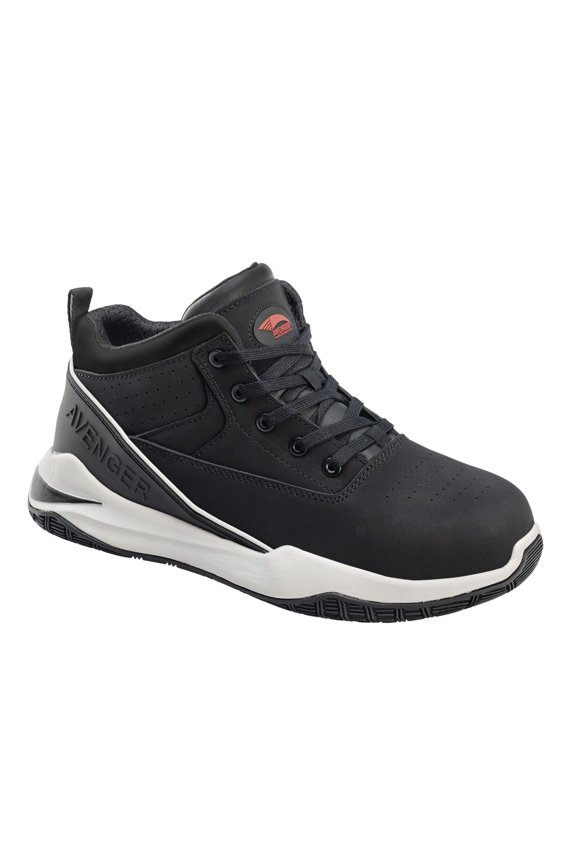 Avenger Men's Reaction Mid Alloy Toe EH Work Boot Black/White - A1000