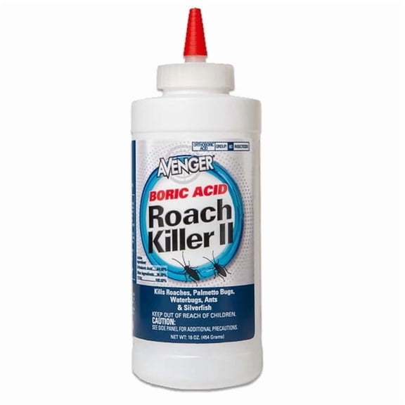Avenger Roach Killer Boric Acid, 5 Oz Kills Roaches, Palmetto Bugs, Waterbugs and Silverfish