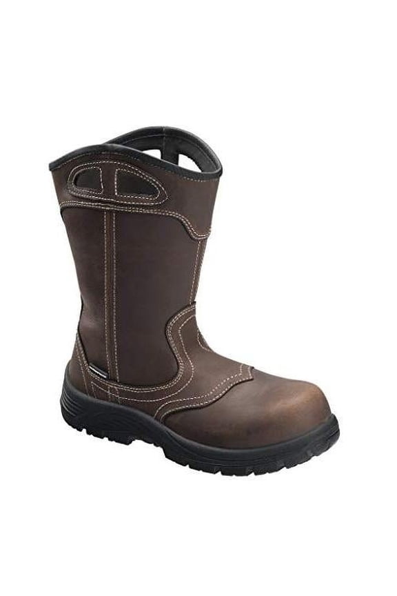 Women's 10" Framer Wellington Composite Toe Waterproof Work Boots Brown - A7147