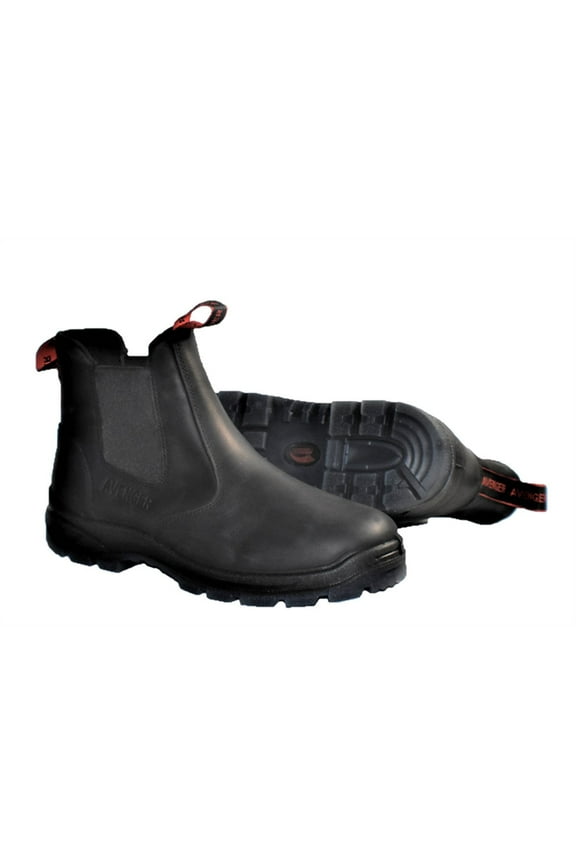 Men's Soft Toe Work Boots, Black, Size 10M