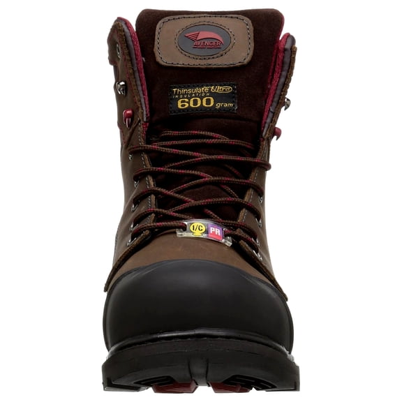 Avenger Work Boots Mens 8" Hammer Waterproof 600 Gram Insulated 7573