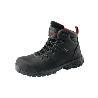 Avenger Work Boots Mens Flight Leather Composite Toe Lace Black 7422