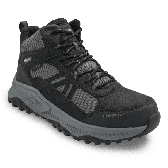 Avenger Work Boots Summit Trail Mid - Men's - CT|EH|PR|WP|SR|SF - Black / Grey - Size: 14 - EE - (Extra Wide)