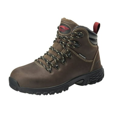 Avenger Work Boots Womens Flight Alloy Toe Lace Up Leather Brown 7470