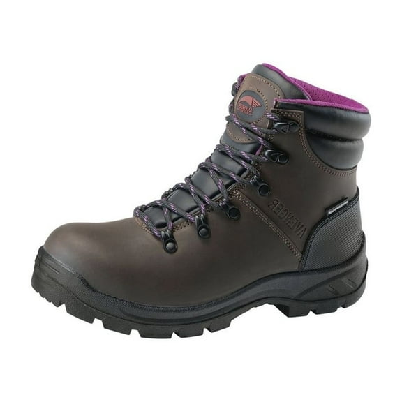 Avenger Work Boots Womens Leather Slip-resistant Brown A8675