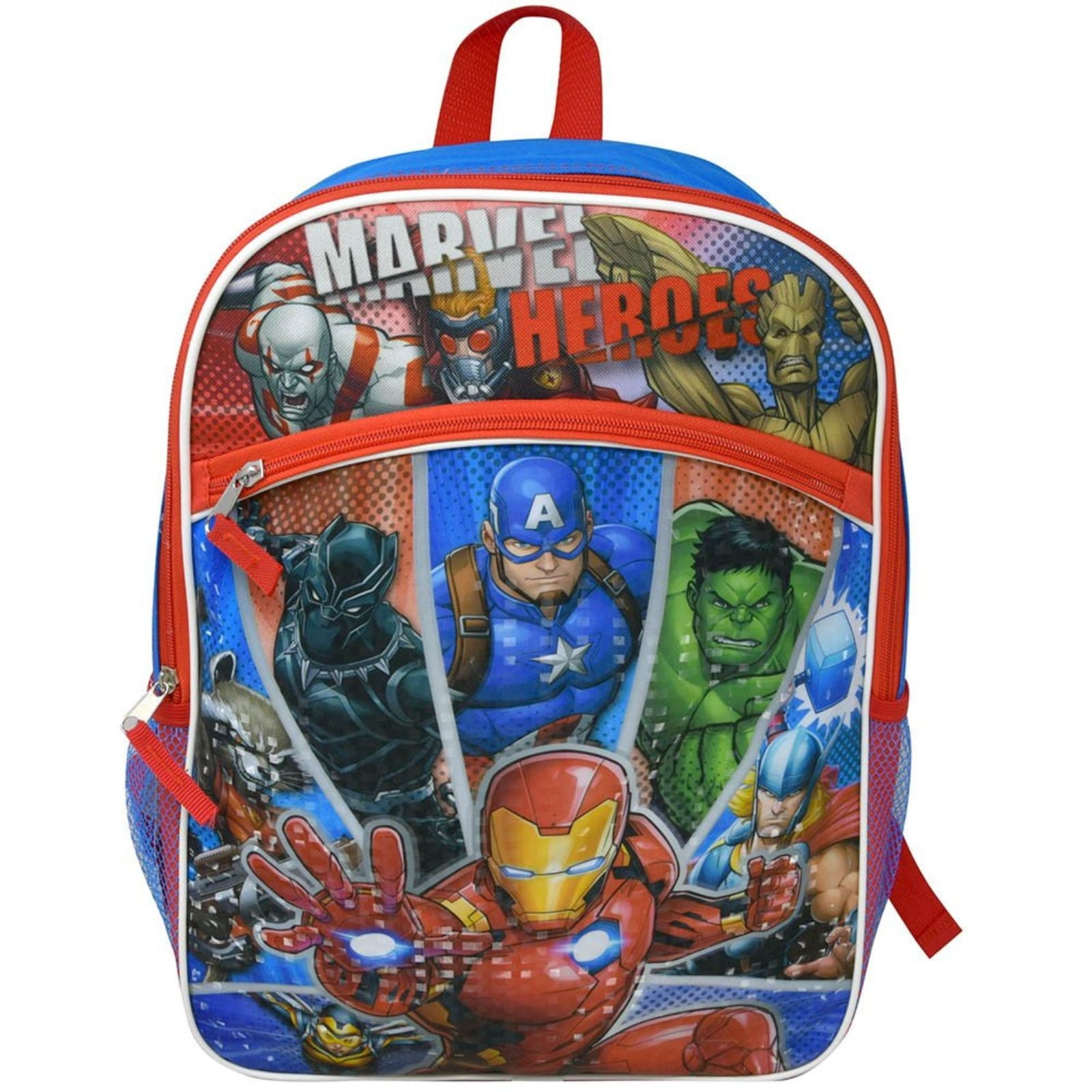 Avengers 15 Inch Kids Superhero School Backpack Adjustable Straps for Boys