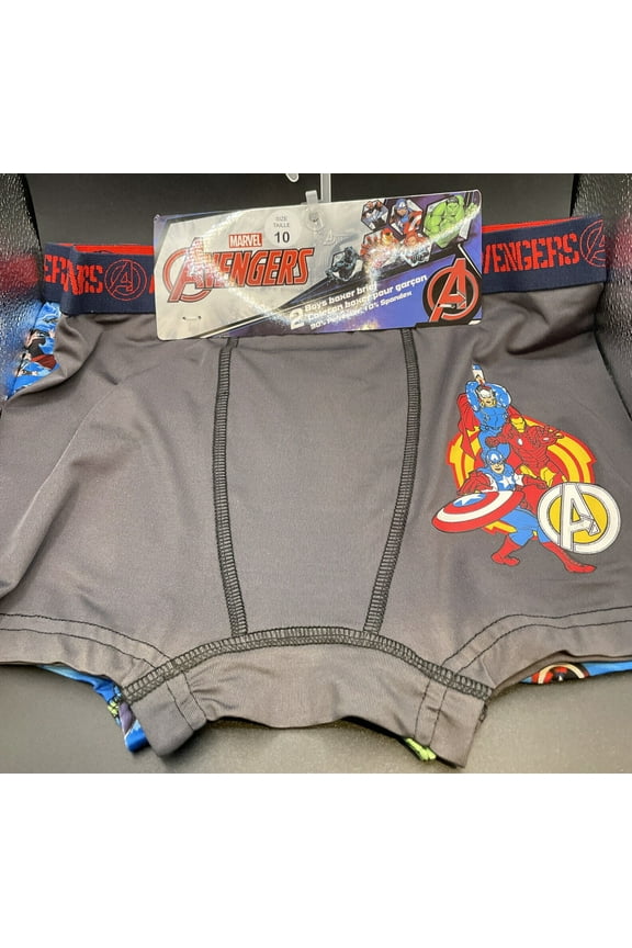 Avengers 2Pairs Boys Boxer Briefs Size 10