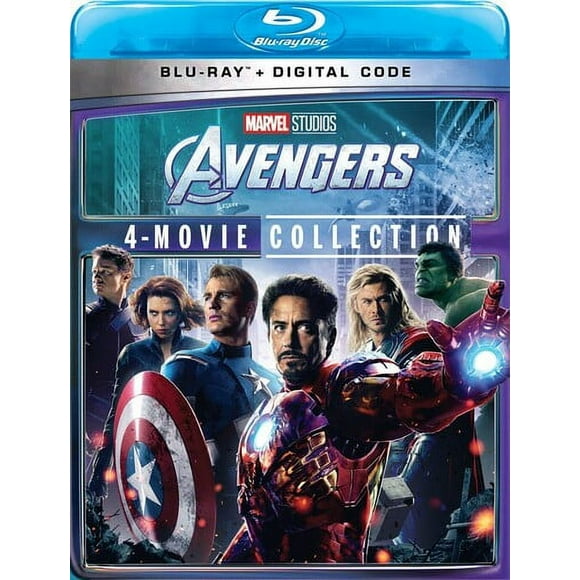 Avengers: 4-Movie Collection (Marvel) (Blu-ray + Digital Code) Disney, Action, Adventure