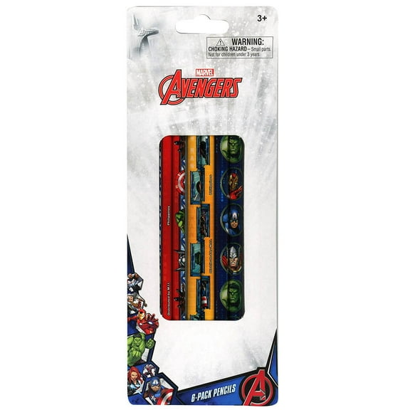 Avengers 6pk Pencil on blister- 2 PACK