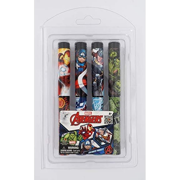 Marvel 4 Pack of Ball Point Barrel Pens