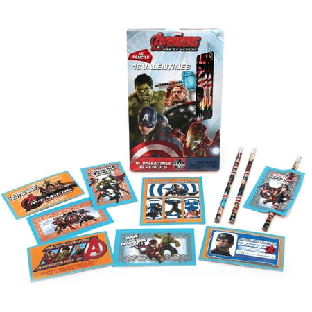 Avengers Age of Ultron Valentines with Pencils