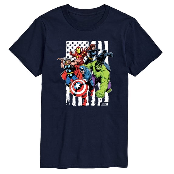 Avengers - American Flag - Men's Short Sleeve Graphic T-Shirt