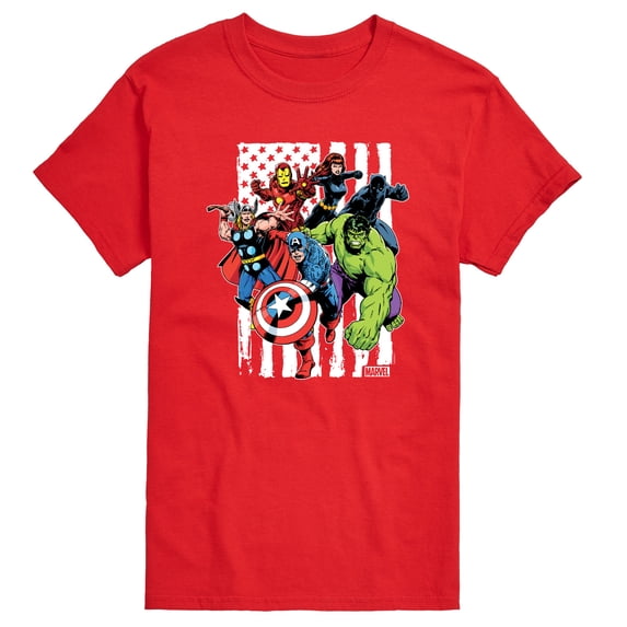 Avengers - American Flag - Men's Short Sleeve Graphic T-Shirt