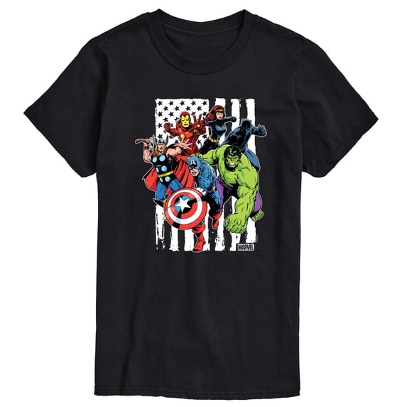 Avengers - American Flag - Men's Short Sleeve Graphic T-Shirt
