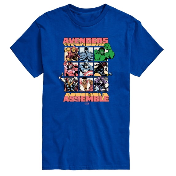 Avengers - Assemble Grid - Men's Short Sleeve Graphic T-Shirt