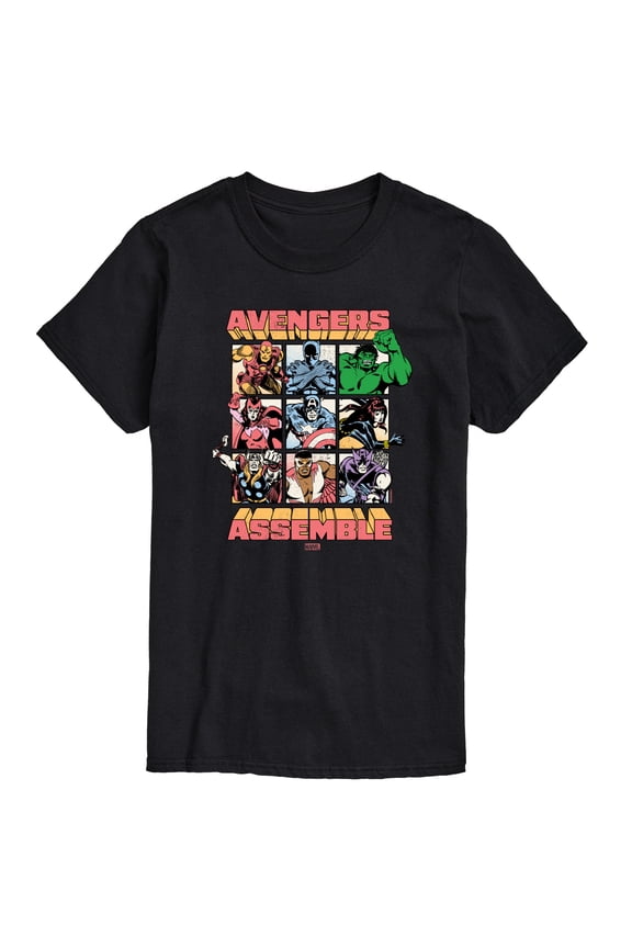 Avengers - Assemble Grid - Men's Short Sleeve Graphic T-Shirt