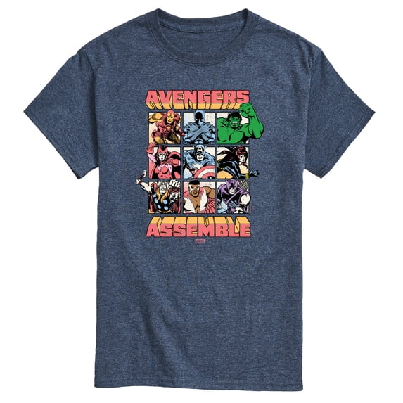 Avengers - Assemble Grid - Men's Short Sleeve Graphic T-Shirt