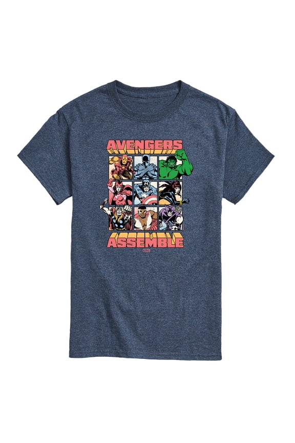Avengers - Assemble Grid - Men's Short Sleeve Graphic T-Shirt