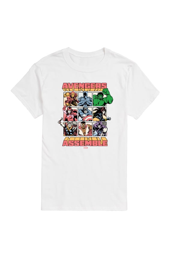 Avengers - Assemble Grid - Men's Short Sleeve Graphic T-Shirt