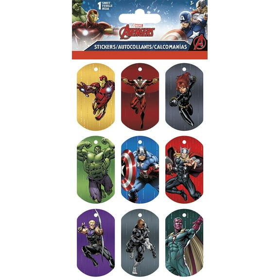 Avengers Assemble Lenticular Stickers - 9 Tags
