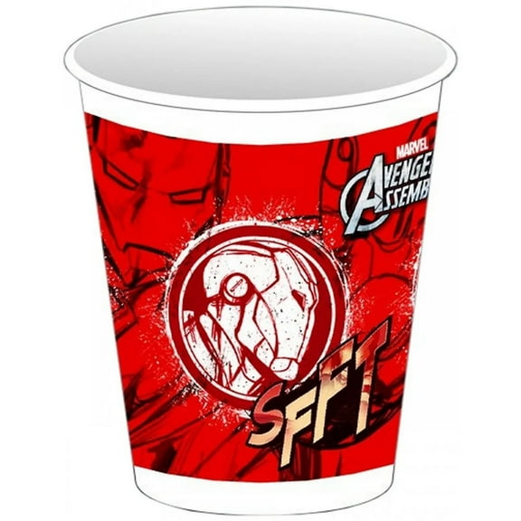 Avengers Assemble Plastic Iron Man 6.7floz Party Cup (Pack of 8)